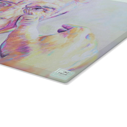 Anthony Bourdain Glass Cutting Board by Mel Fiorentino