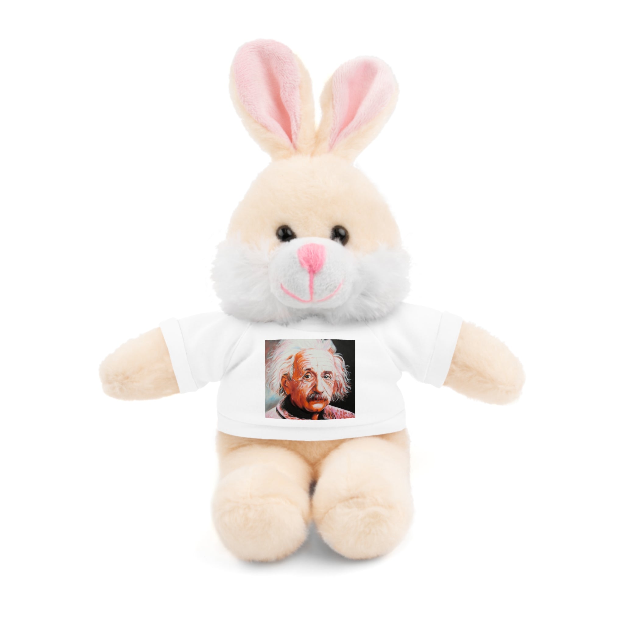 Super Cute Stuffed Animal with Albert Einstein Tee - Unique Gift for Kids & Collectors by Mel Fiorentino