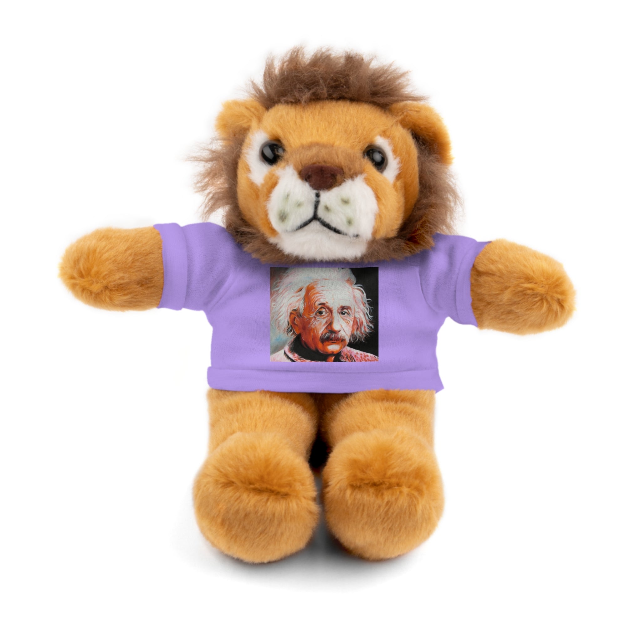 Super Cute Stuffed Animal with Albert Einstein Tee - Unique Gift for Kids & Collectors by Mel Fiorentino