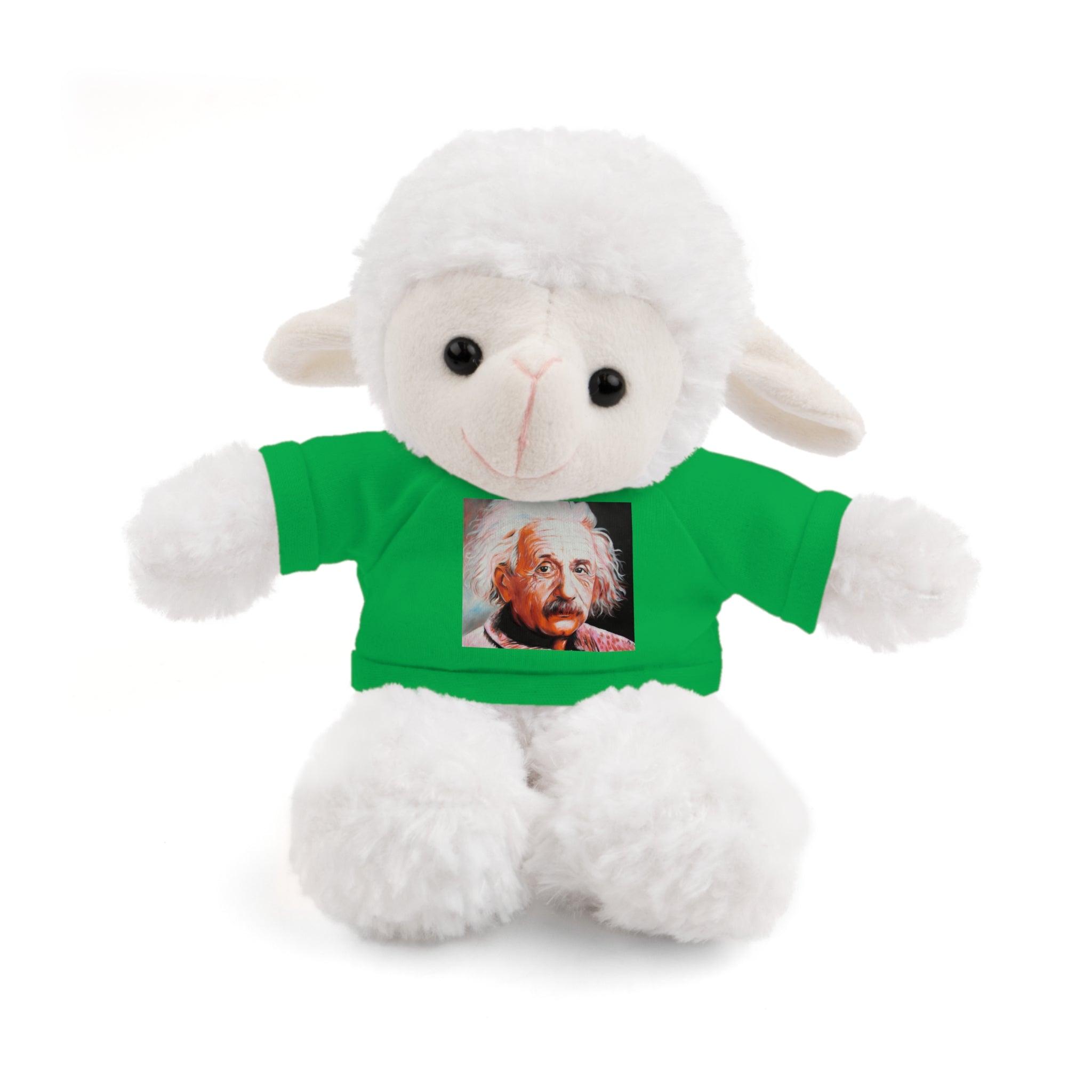 Super Cute Stuffed Animal with Albert Einstein Tee - Unique Gift for Kids & Collectors by Mel Fiorentino