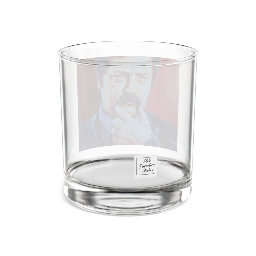 Ron Swanson Rocks Glass, 10oz by Mel Fiorentino