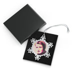 Ayn Rand Pewter Snowflake Ornament by Mel Fiorentino