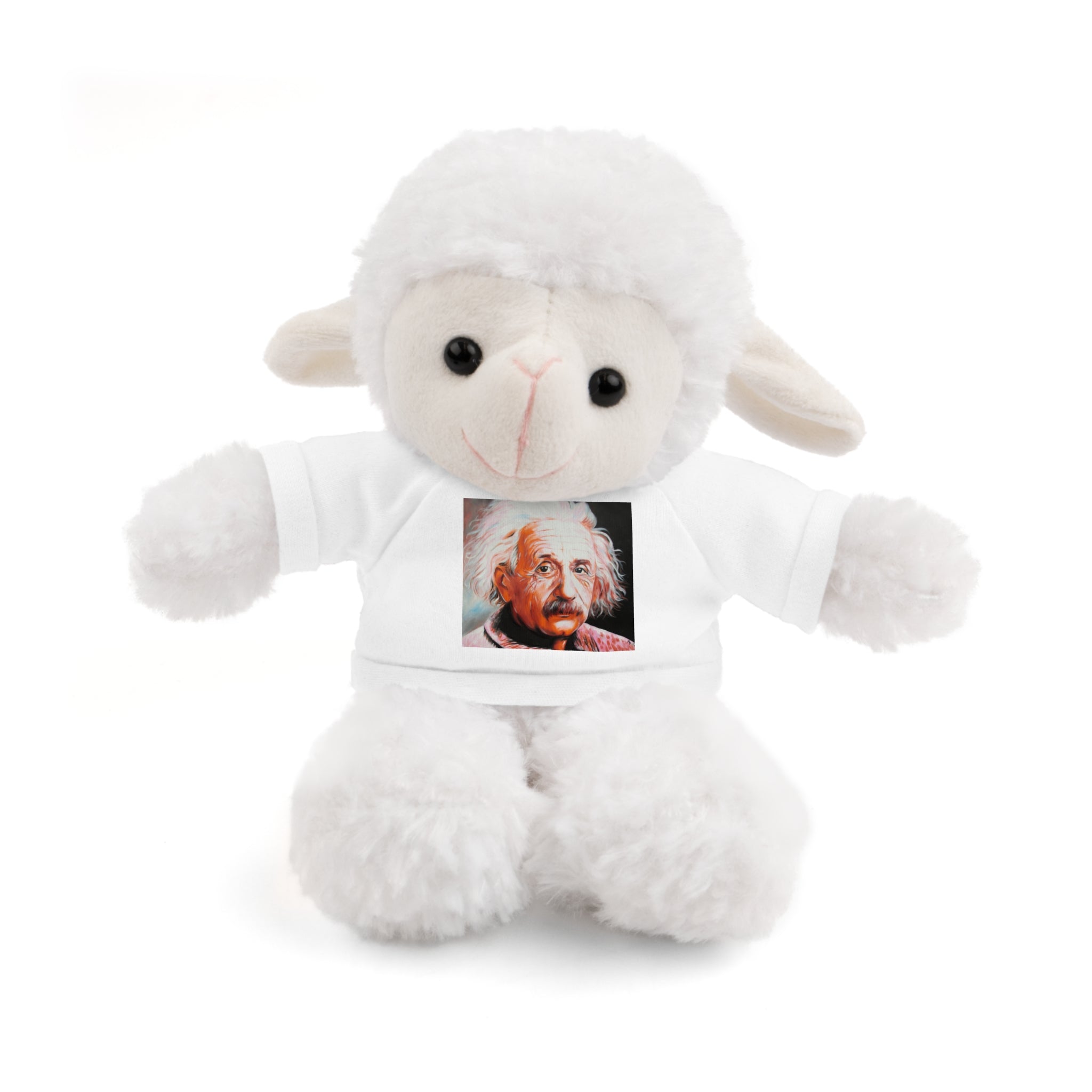 Super Cute Stuffed Animal with Albert Einstein Tee - Unique Gift for Kids & Collectors by Mel Fiorentino