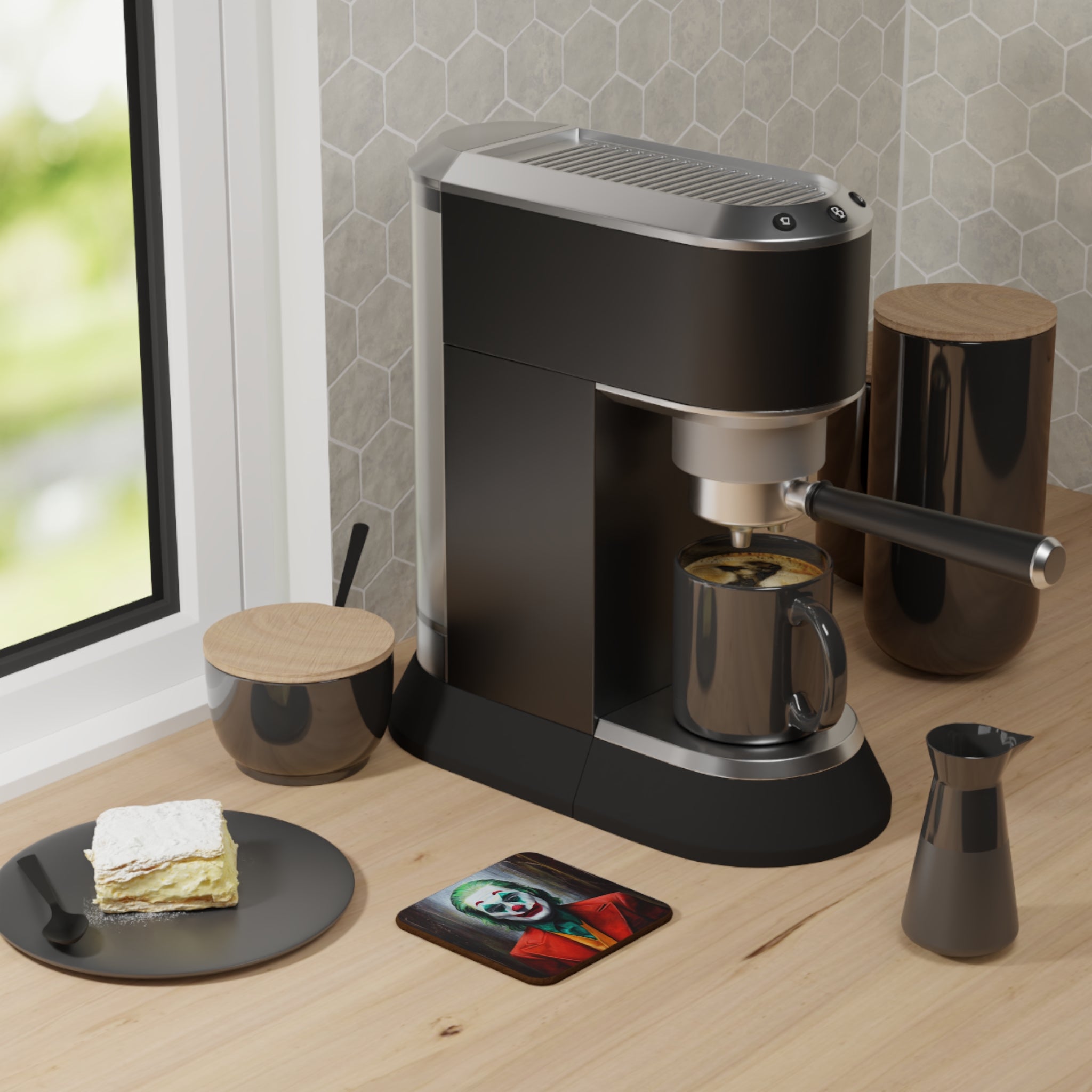 The Joker by Mel Fiorentino-Inspired Hardboard Coaster