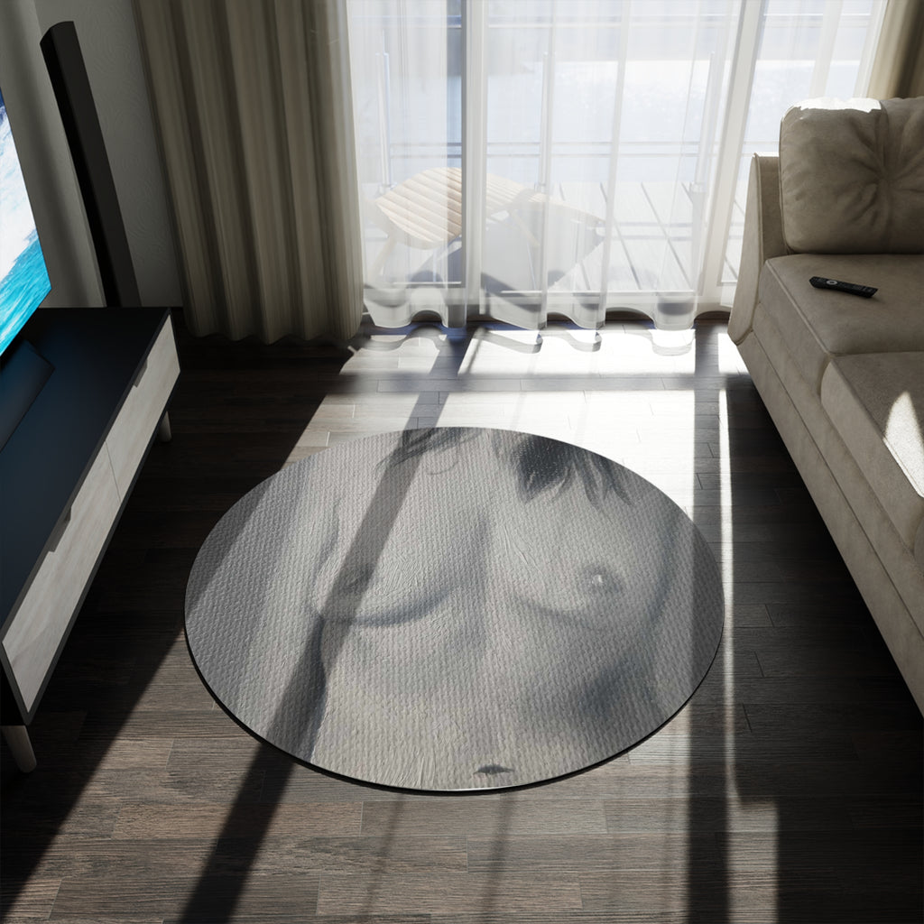 Nude #3 Round Rug by Mel Fiorentino – 60" x 60"