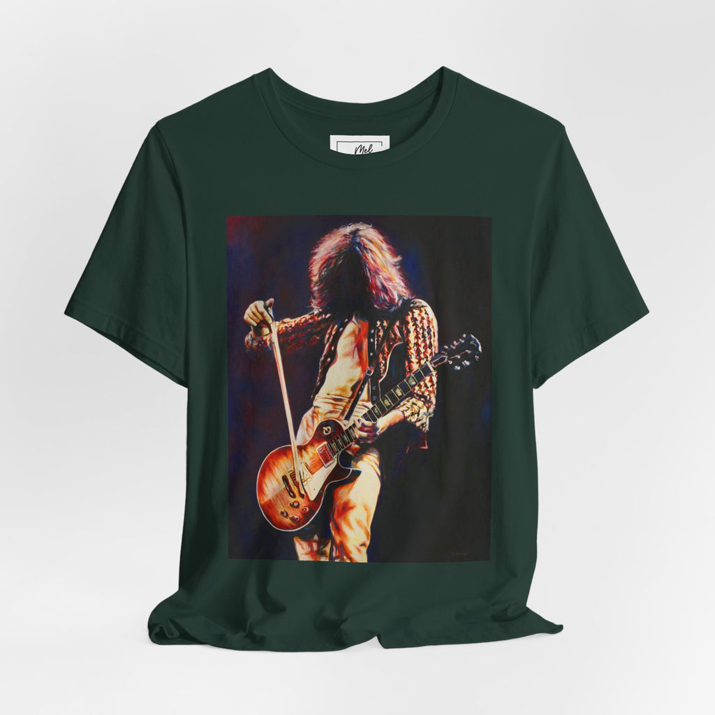 Jimmy Page Led Zeppelin Unisex Jersey Short Sleeve Tee