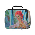 David Bowie Inspired Lunch Bag - Retro Art Tote for Music Lovers by artist Mel Fiorentino