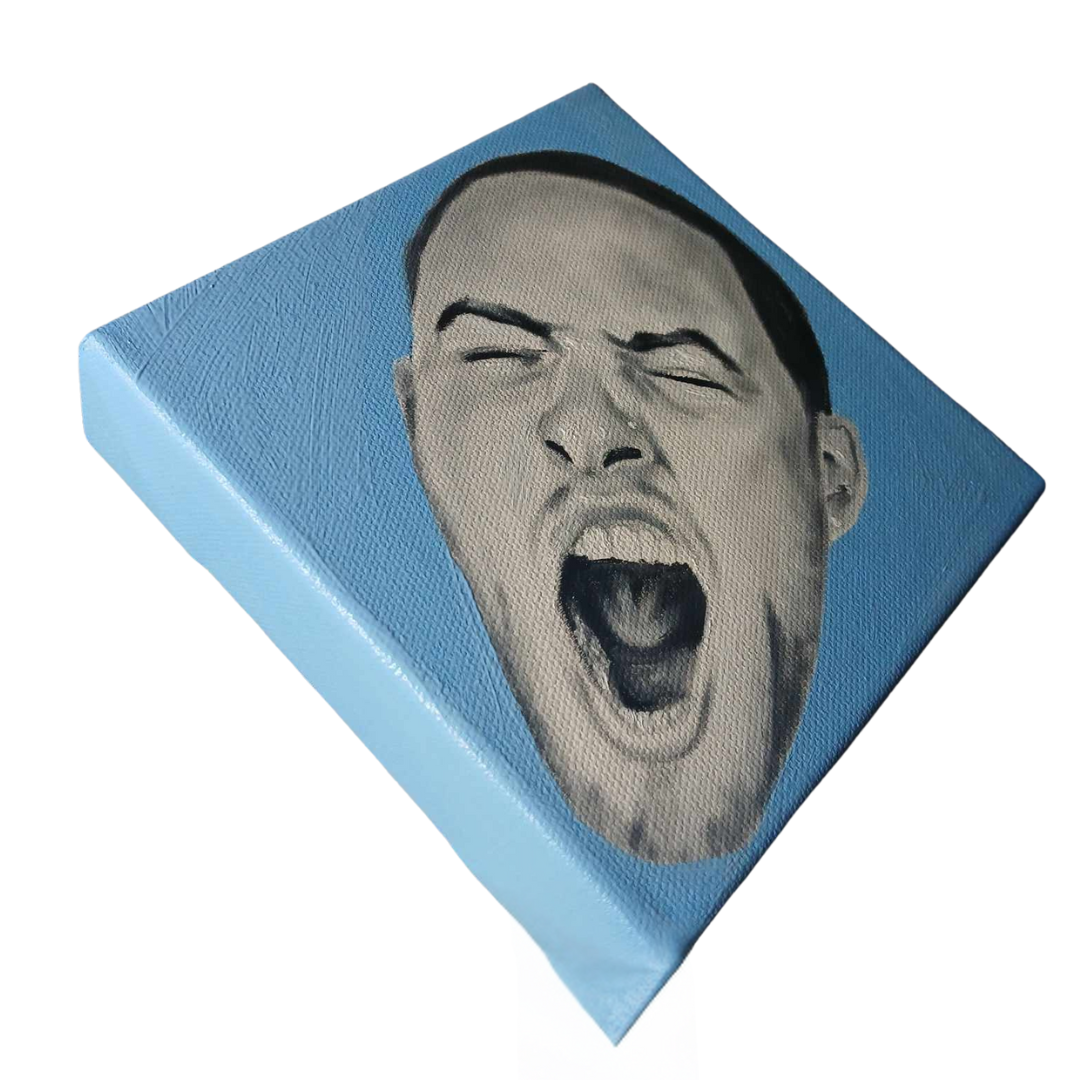 Baby Mac in Baby Blue Oil Painting