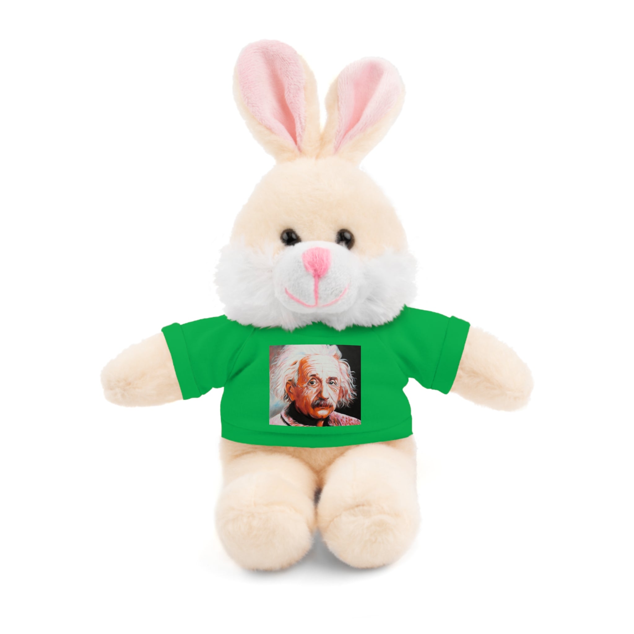 Super Cute Stuffed Animal with Albert Einstein Tee - Unique Gift for Kids & Collectors by Mel Fiorentino