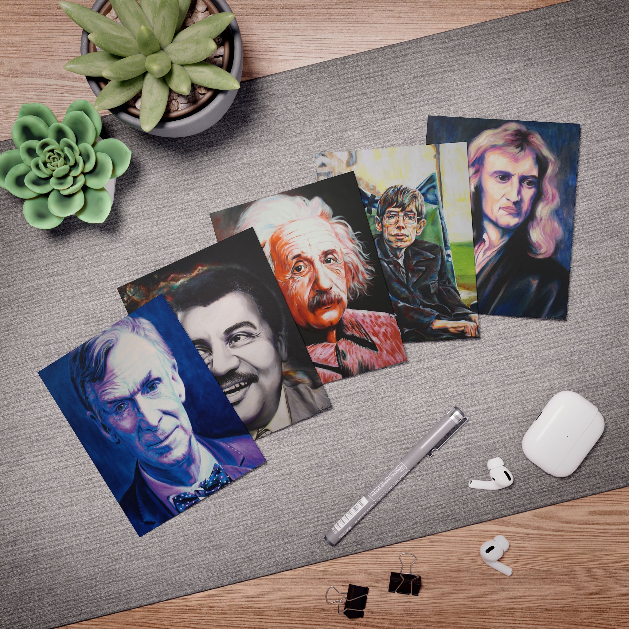 Great Scientists Greeting Cards (5-Pack)