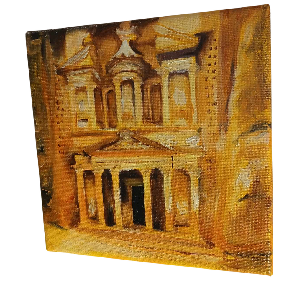 Petra Ruins Original Oil Painting