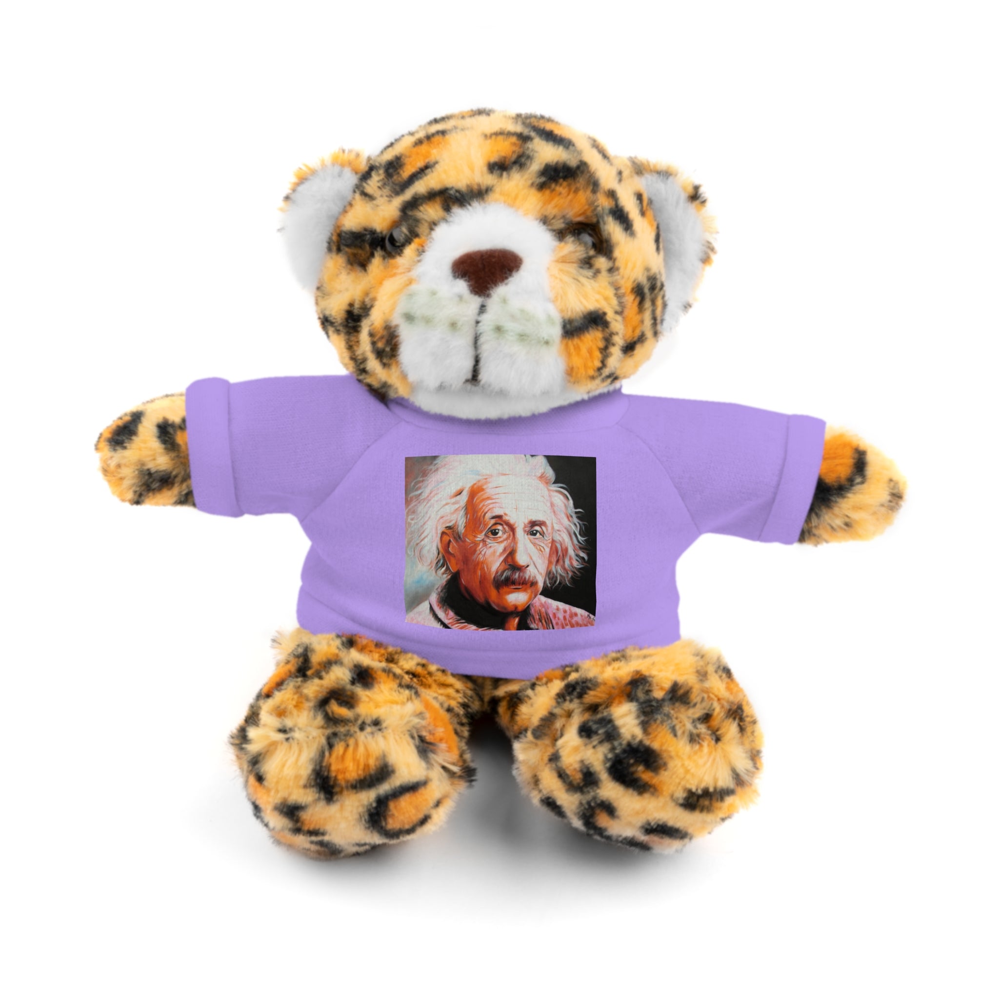 Super Cute Stuffed Animal with Albert Einstein Tee - Unique Gift for Kids & Collectors by Mel Fiorentino