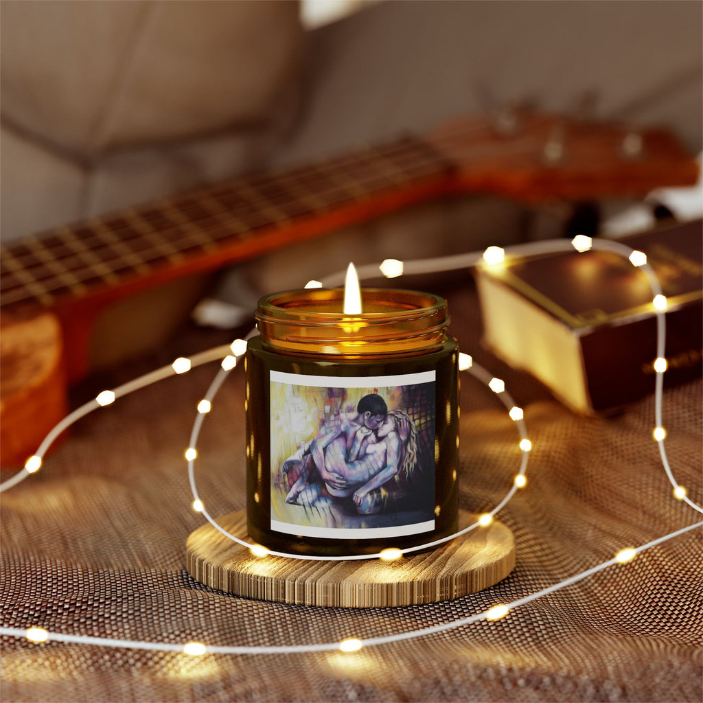 Romantic Art Scented Candle - Coconut Apricot Wax (4oz, 9oz) | Perfect Gift for Couples