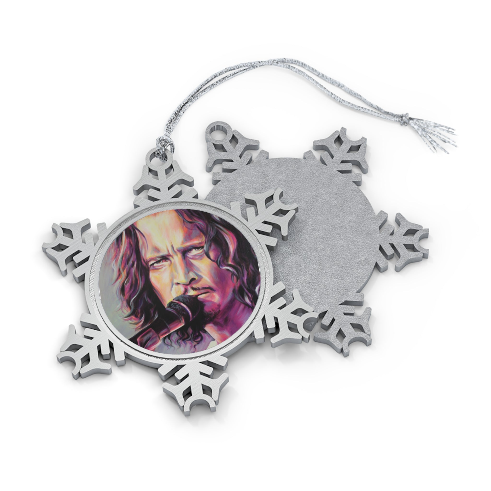 Chris Cornell Pewter Snowflake Ornament by Mel Fiorentino