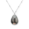 Cernunnos Mystical Forest Oval Necklace by artist Mel Fiorentino