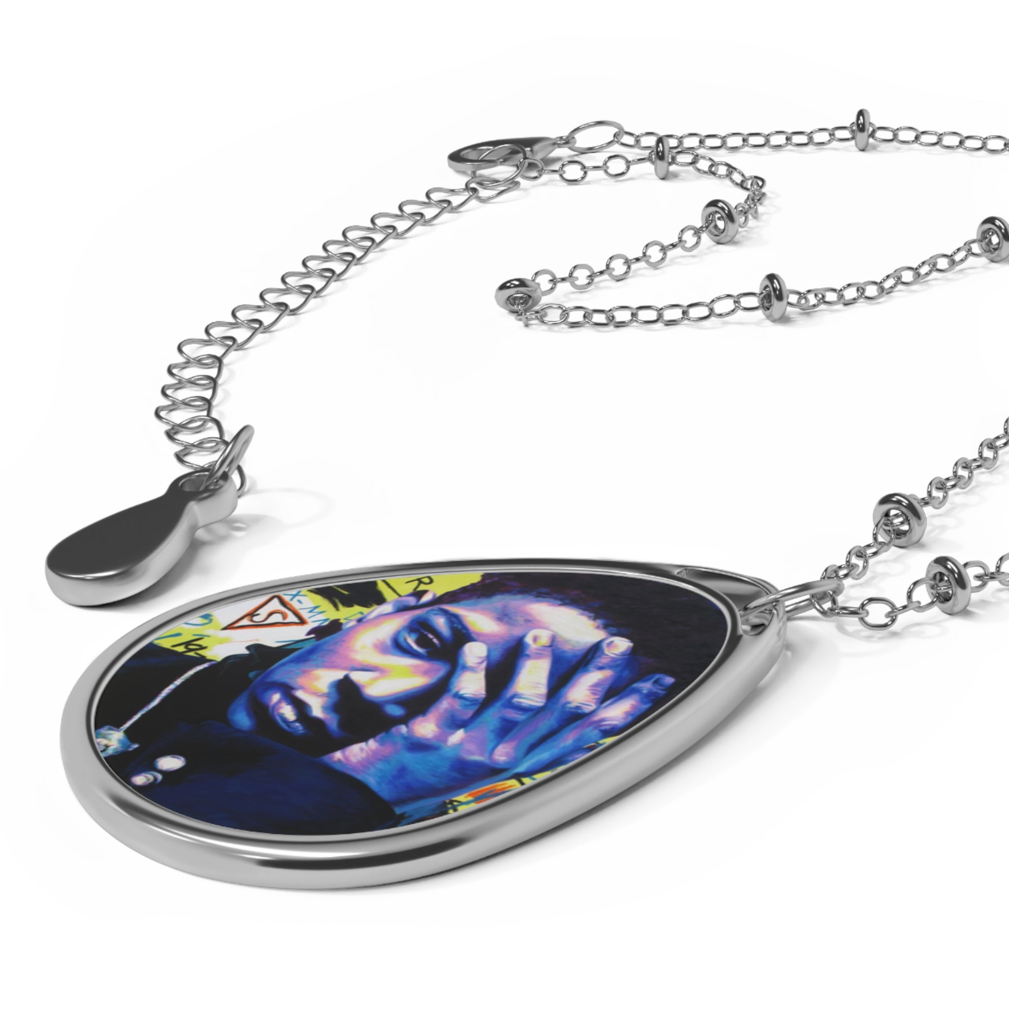 Basquiat Oval Necklace by Mel Fiorentino