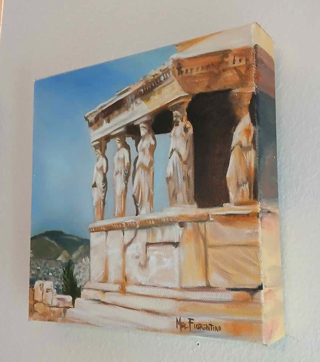 Porch of Maidens, Greece Original Oil Painting
