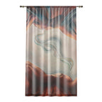 The Surrendering Window Curtain – Artistic Sheer Drapes for Home Décor by artist Mel Fiorentino