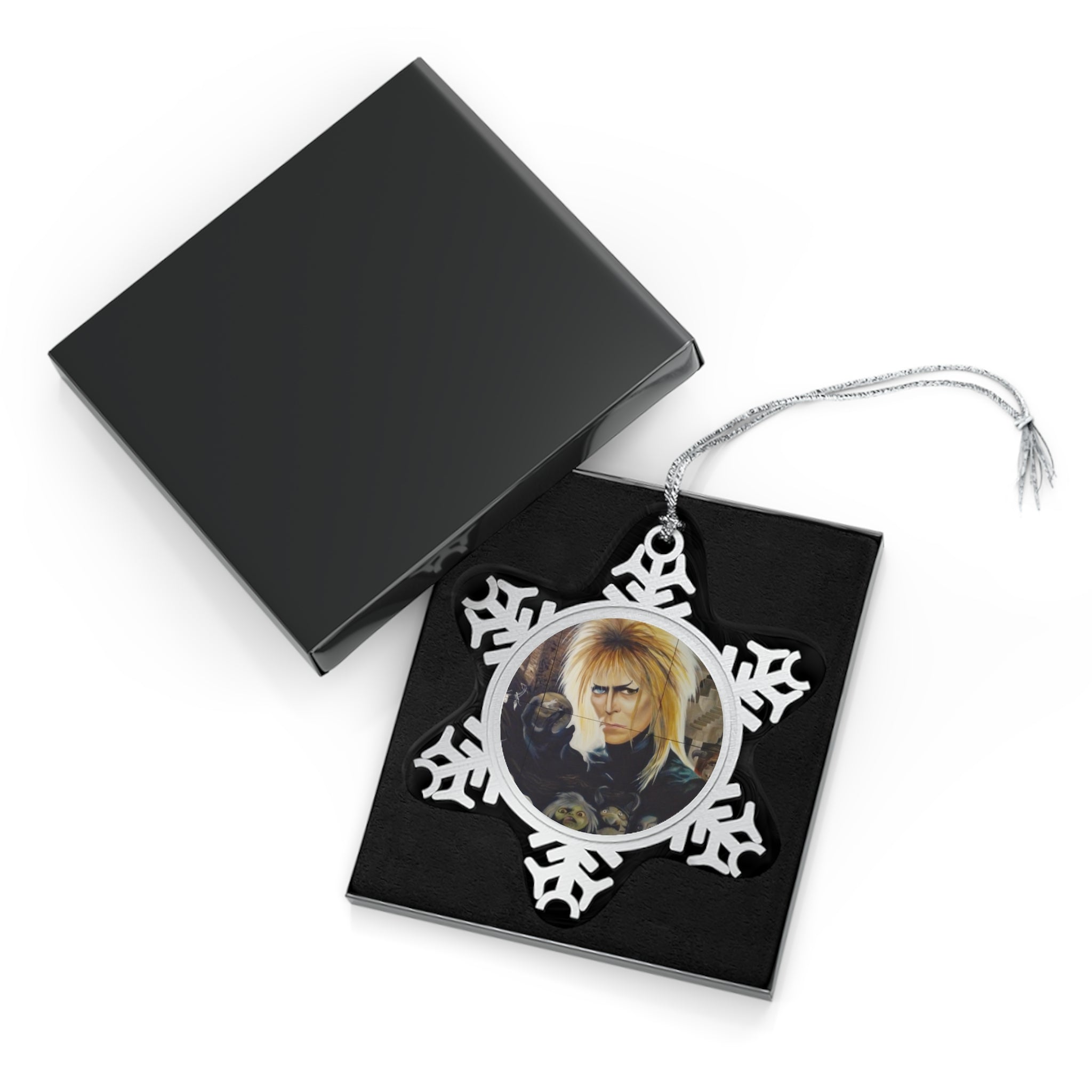 Labyrinth Pewter Snowflake Ornament by Mel Fiorentino