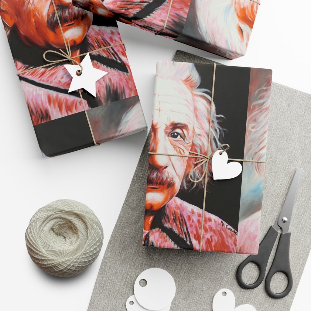 Albert Einstein Gift Wrap Papers by Mel Fiorentino