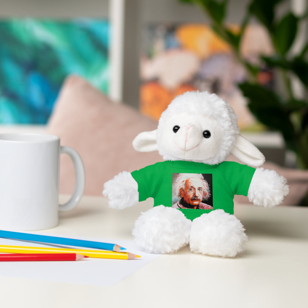 Super Cute Stuffed Animal with Albert Einstein Tee - Unique Gift for Kids & Collectors by Mel Fiorentino