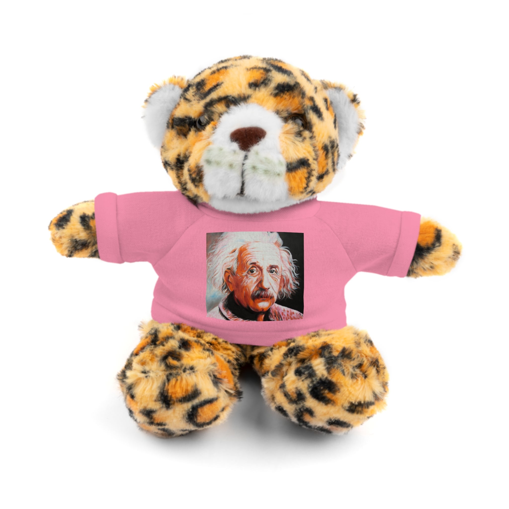 Super Cute Stuffed Animal with Albert Einstein Tee - Unique Gift for Kids & Collectors by Mel Fiorentino