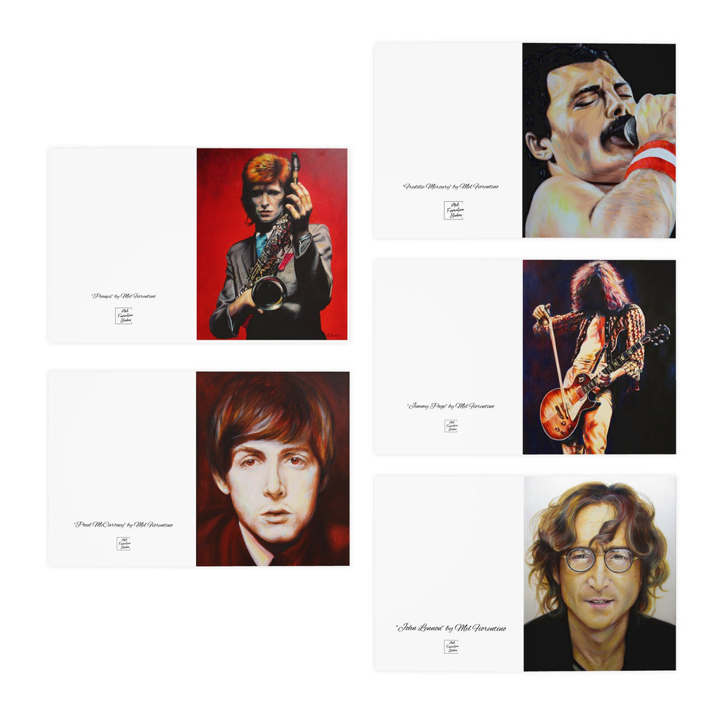 70s Musicians Greeting Cards (5-Pack)