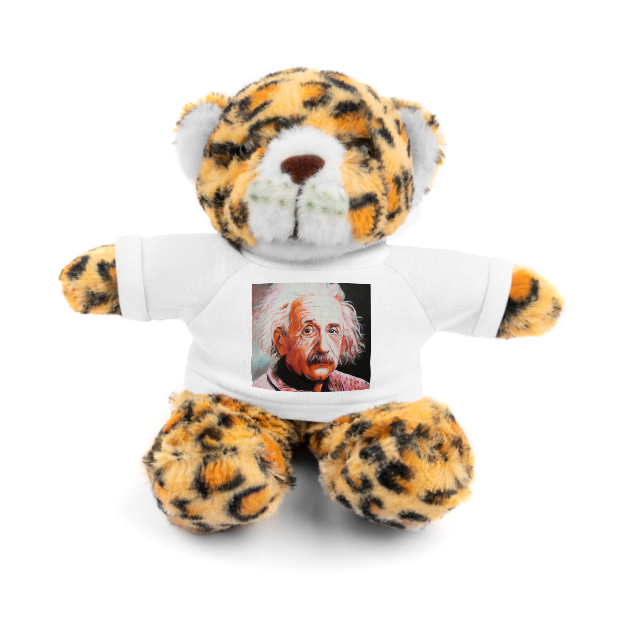 Super Cute Stuffed Animal with Albert Einstein Tee - Unique Gift for Kids & Collectors by Mel Fiorentino