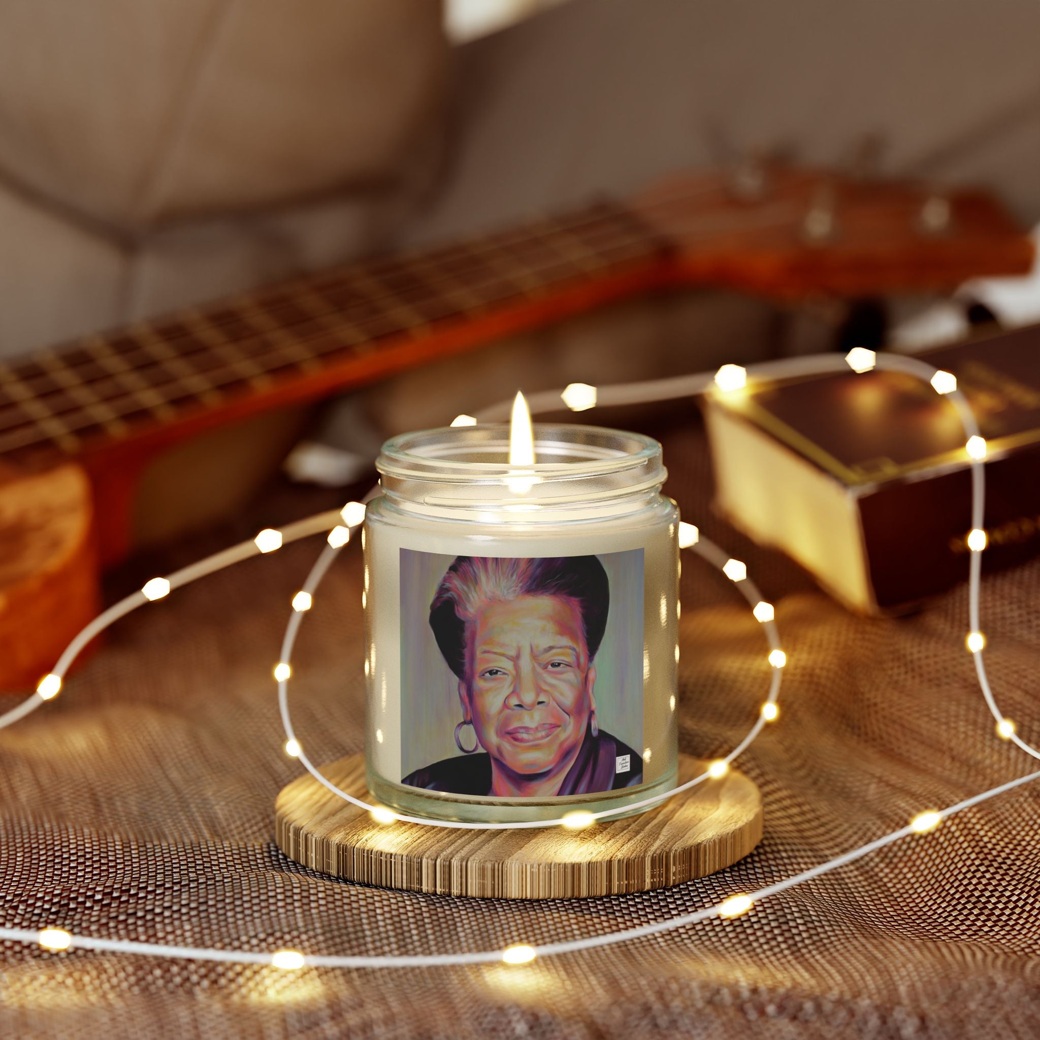 Inspirational Scented Candle - Coconut Apricot Wax with Maya Angelou Design (4oz & 9oz)
