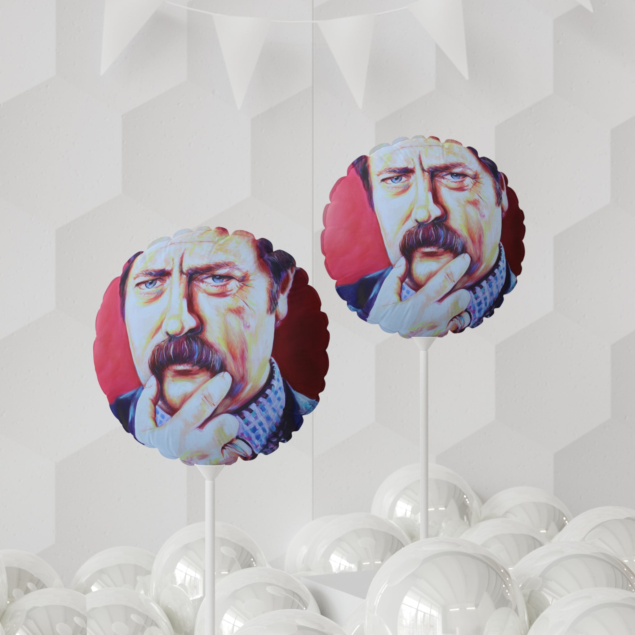 Ron Swanson Balloon (Round), 11"