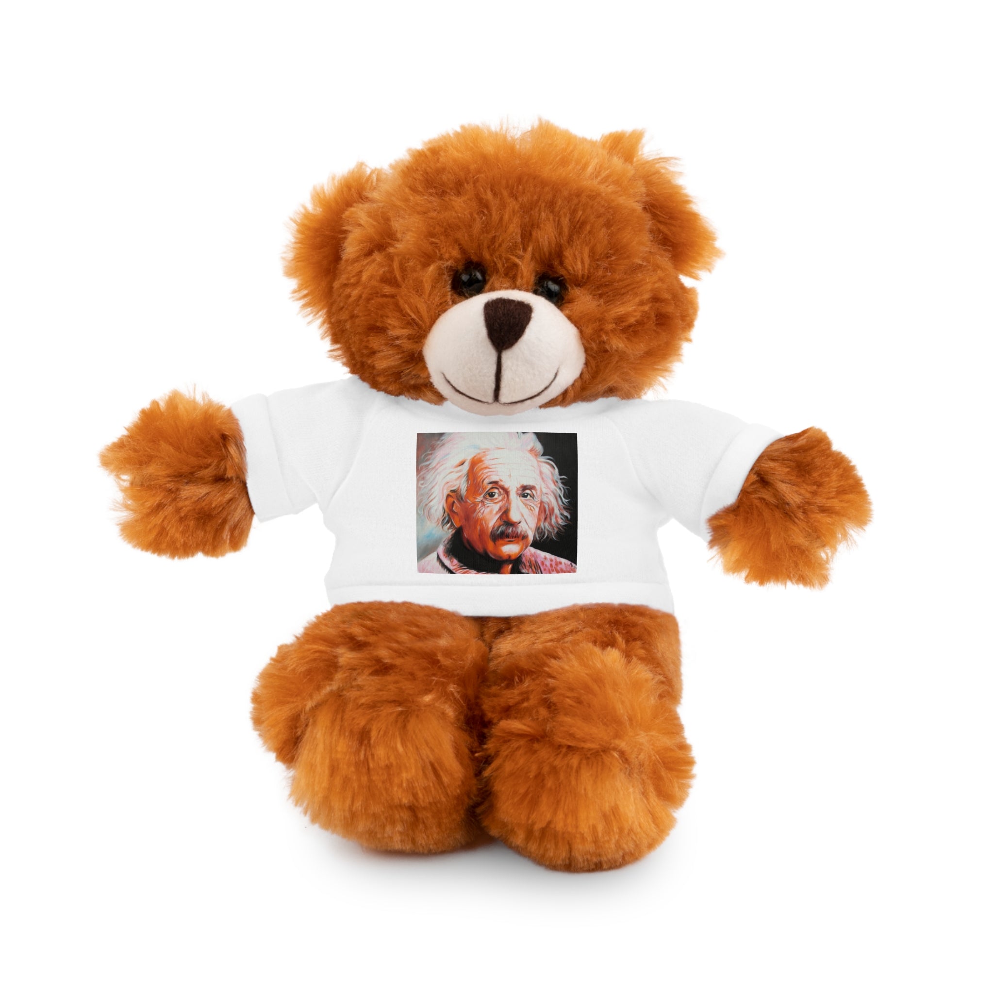 Super Cute Stuffed Animal with Albert Einstein Tee - Unique Gift for Kids & Collectors by Mel Fiorentino