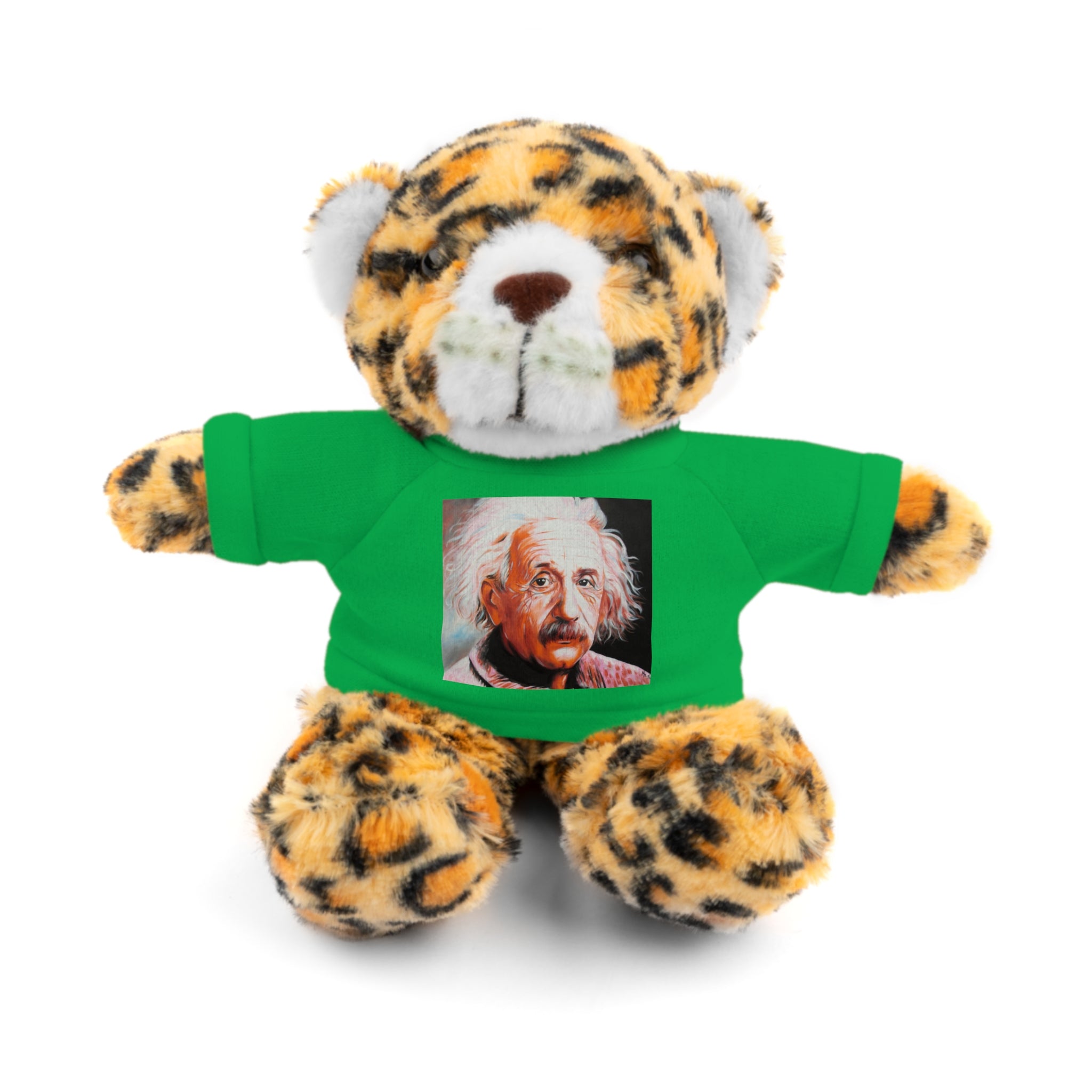 Super Cute Stuffed Animal with Albert Einstein Tee - Unique Gift for Kids & Collectors by Mel Fiorentino
