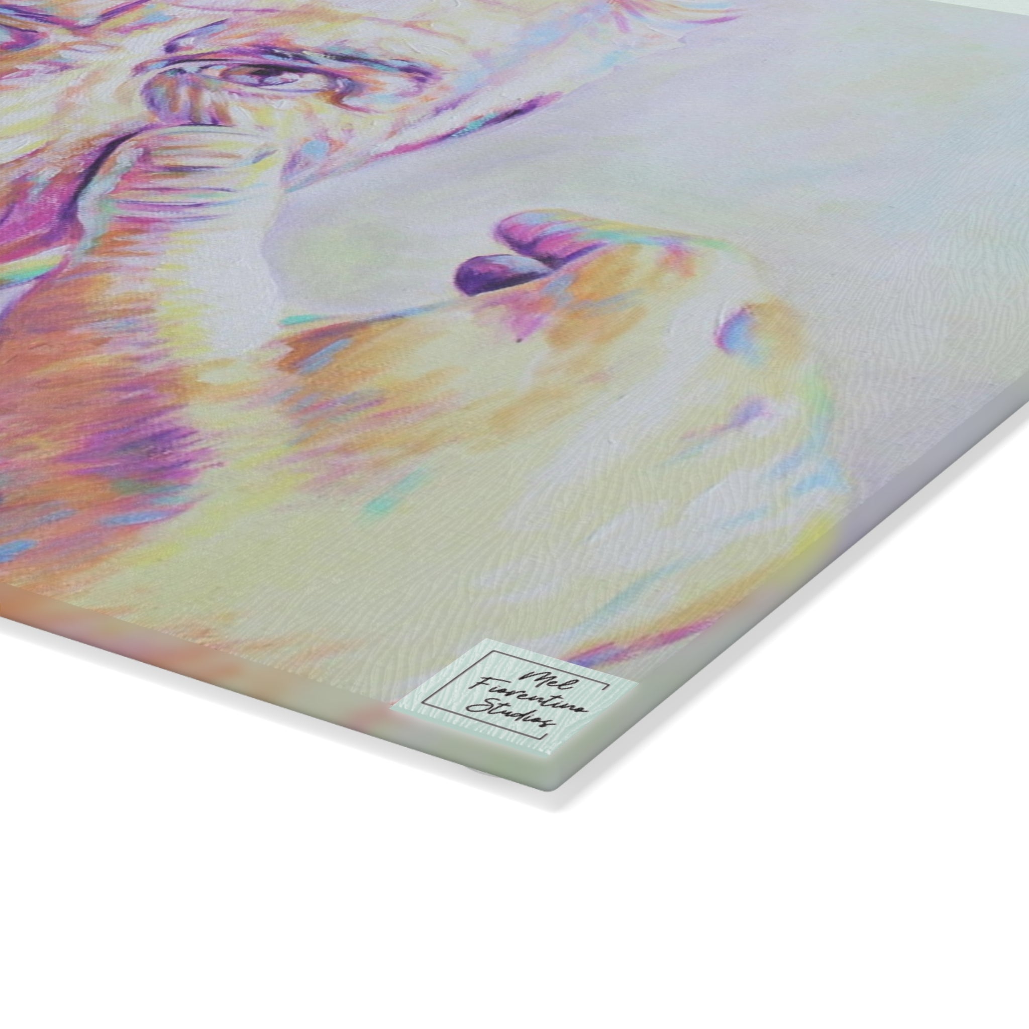 Anthony Bourdain Glass Cutting Board by Mel Fiorentino