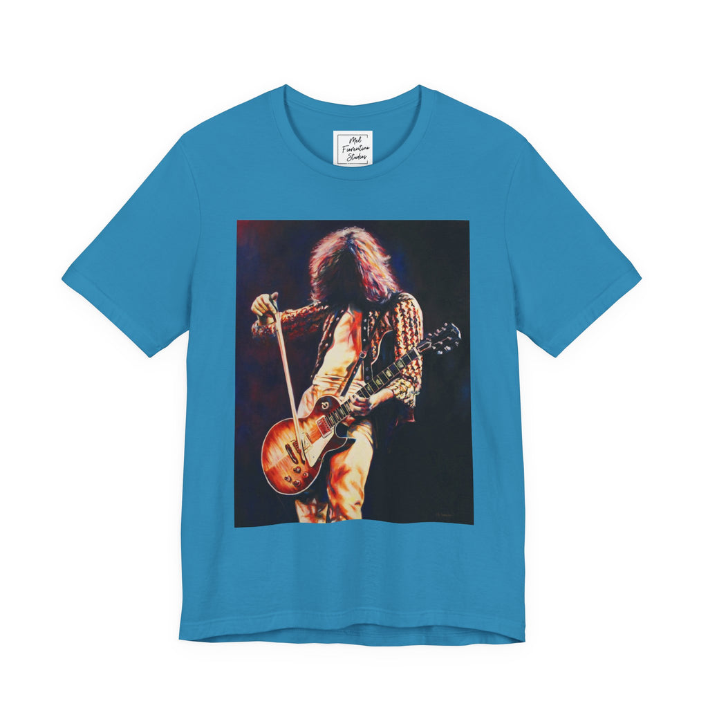 Jimmy Page Led Zeppelin Unisex Jersey Short Sleeve Tee