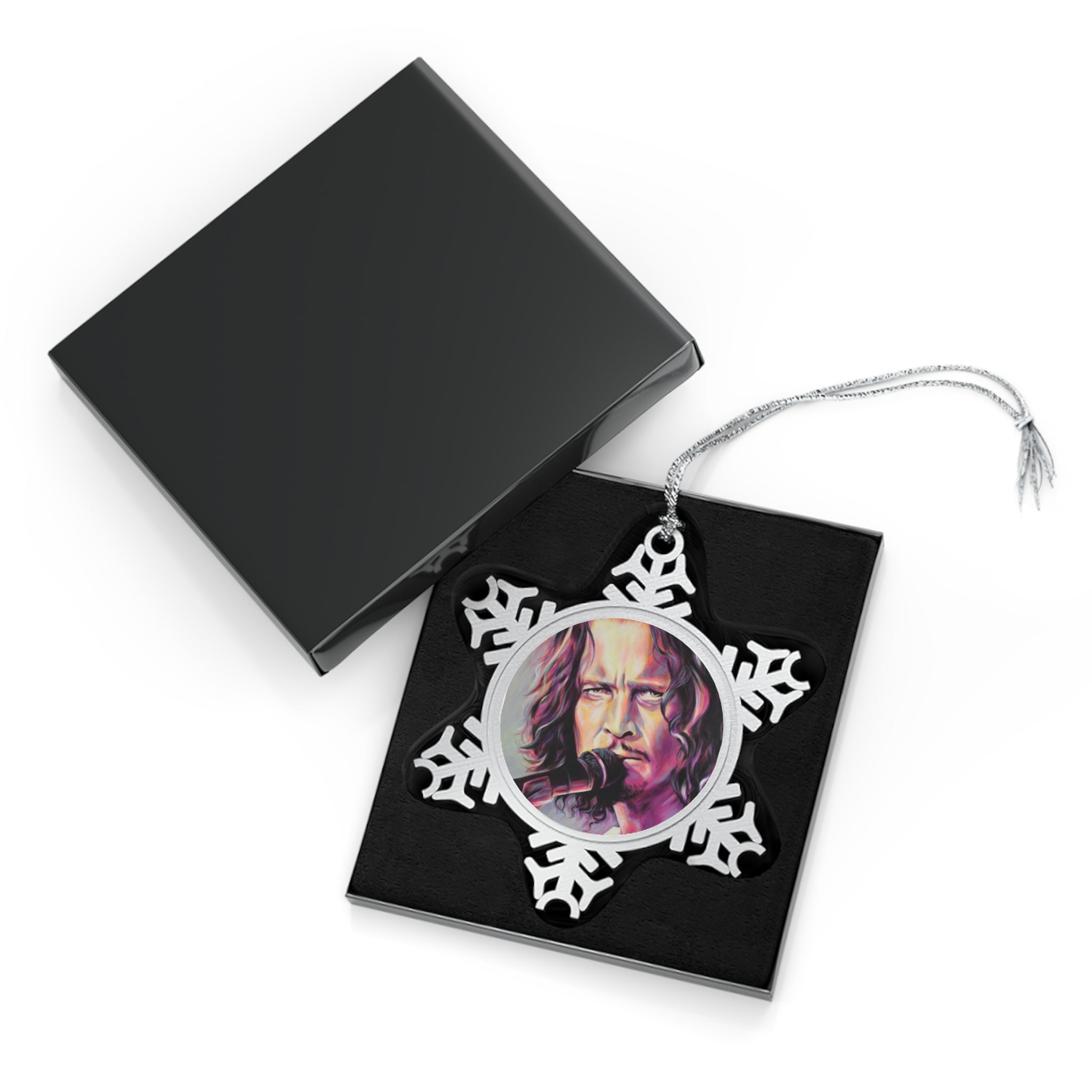 Chris Cornell Pewter Snowflake Ornament by Mel Fiorentino