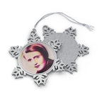Ayn Rand Pewter Snowflake Ornament by Mel Fiorentino