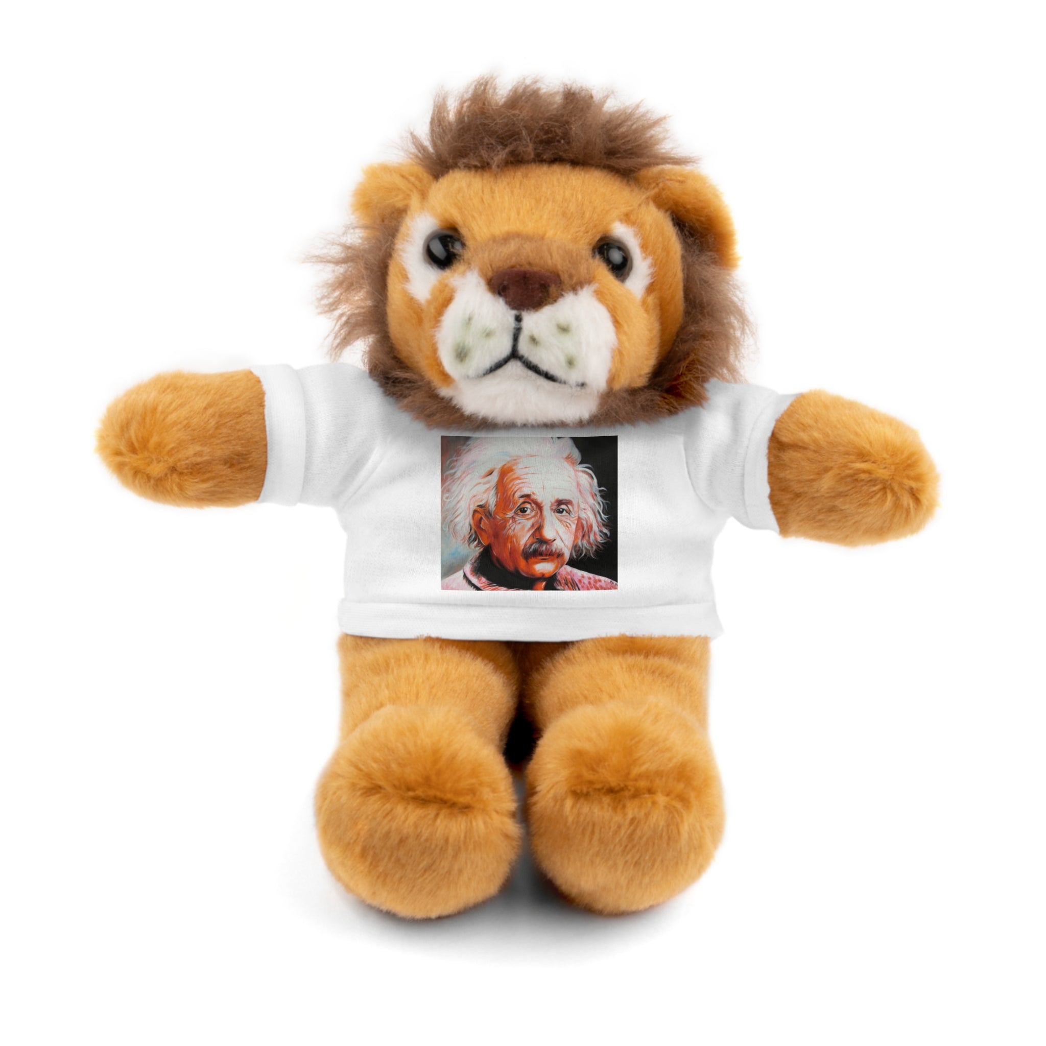Super Cute Stuffed Animal with Albert Einstein Tee - Unique Gift for Kids & Collectors by Mel Fiorentino