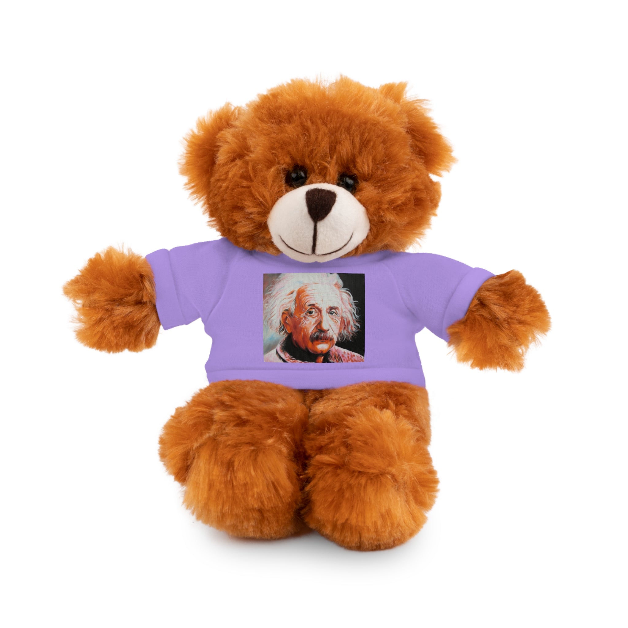 Super Cute Stuffed Animal with Albert Einstein Tee - Unique Gift for Kids & Collectors by Mel Fiorentino