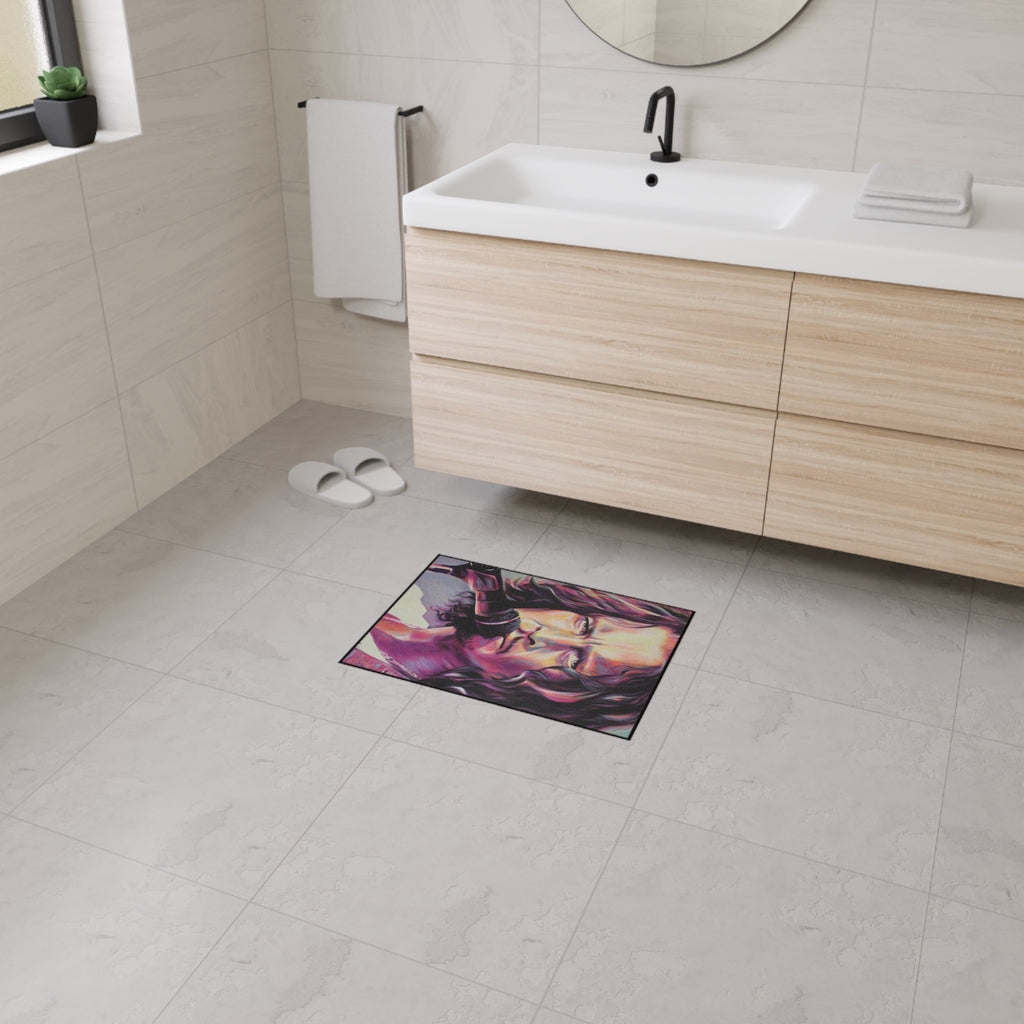 Chris Cornell Heavy Duty Floor Mat by artist Mel Fiorentino