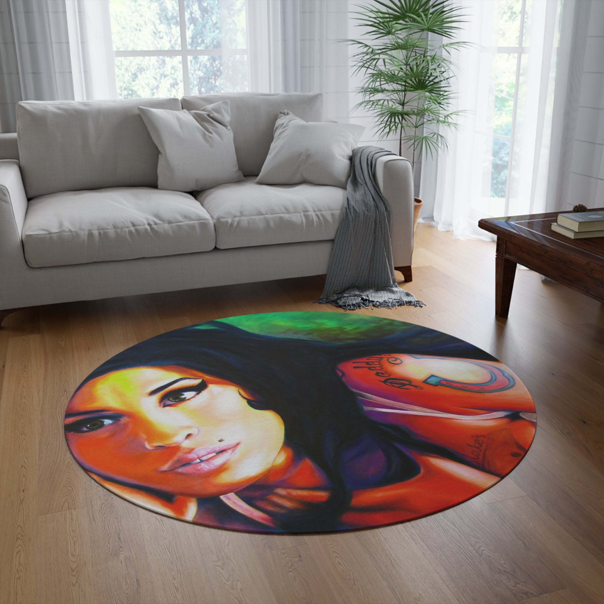 Amy Winehouse Rug by Mel Fiorentino - 60" x 60"