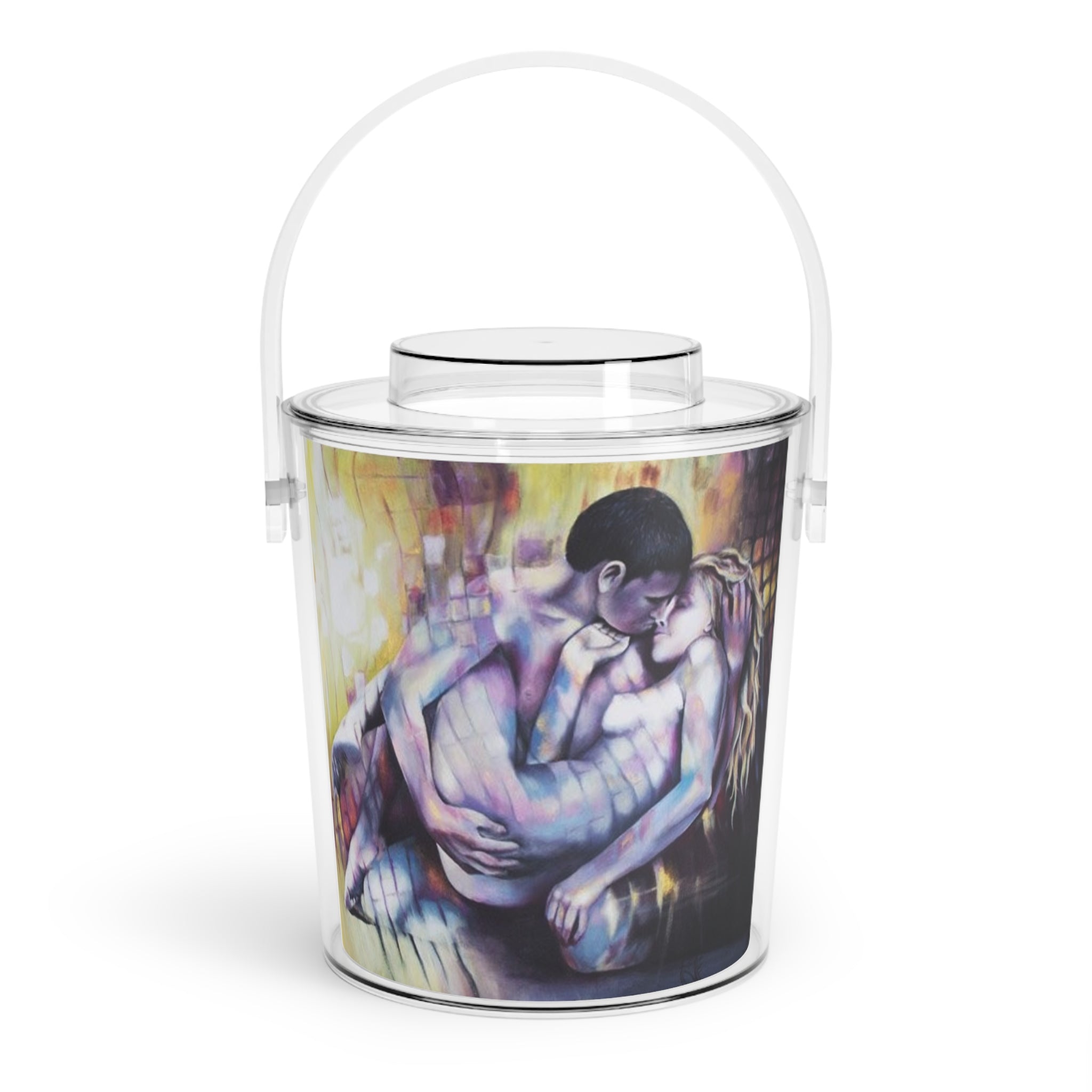 Romantic Ice Bucket with Tongs - Perfect Symmetry by artist Mel Fiorentino
