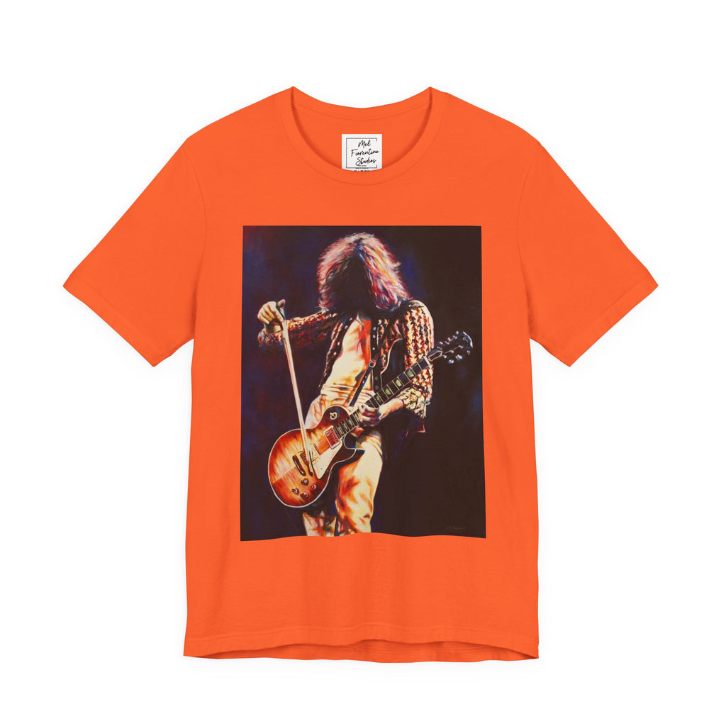 Jimmy Page Led Zeppelin Unisex Jersey Short Sleeve Tee
