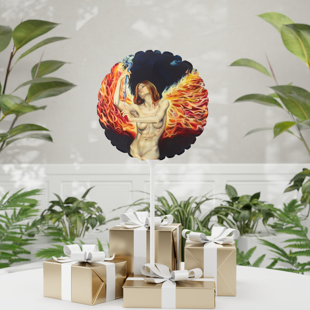 Phoenix Rising- Embracing the Fire Balloon (Round), 11"