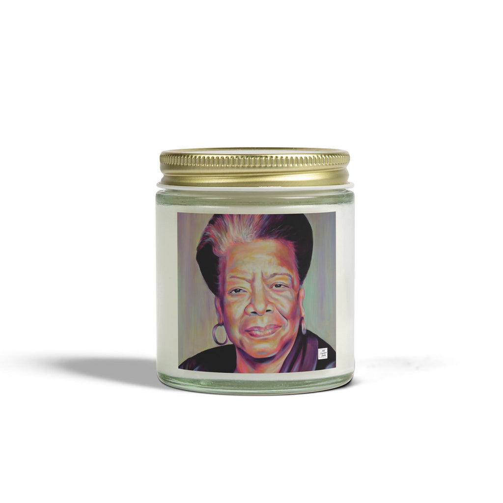 Inspirational Scented Candle - Coconut Apricot Wax with Maya Angelou Design (4oz & 9oz)