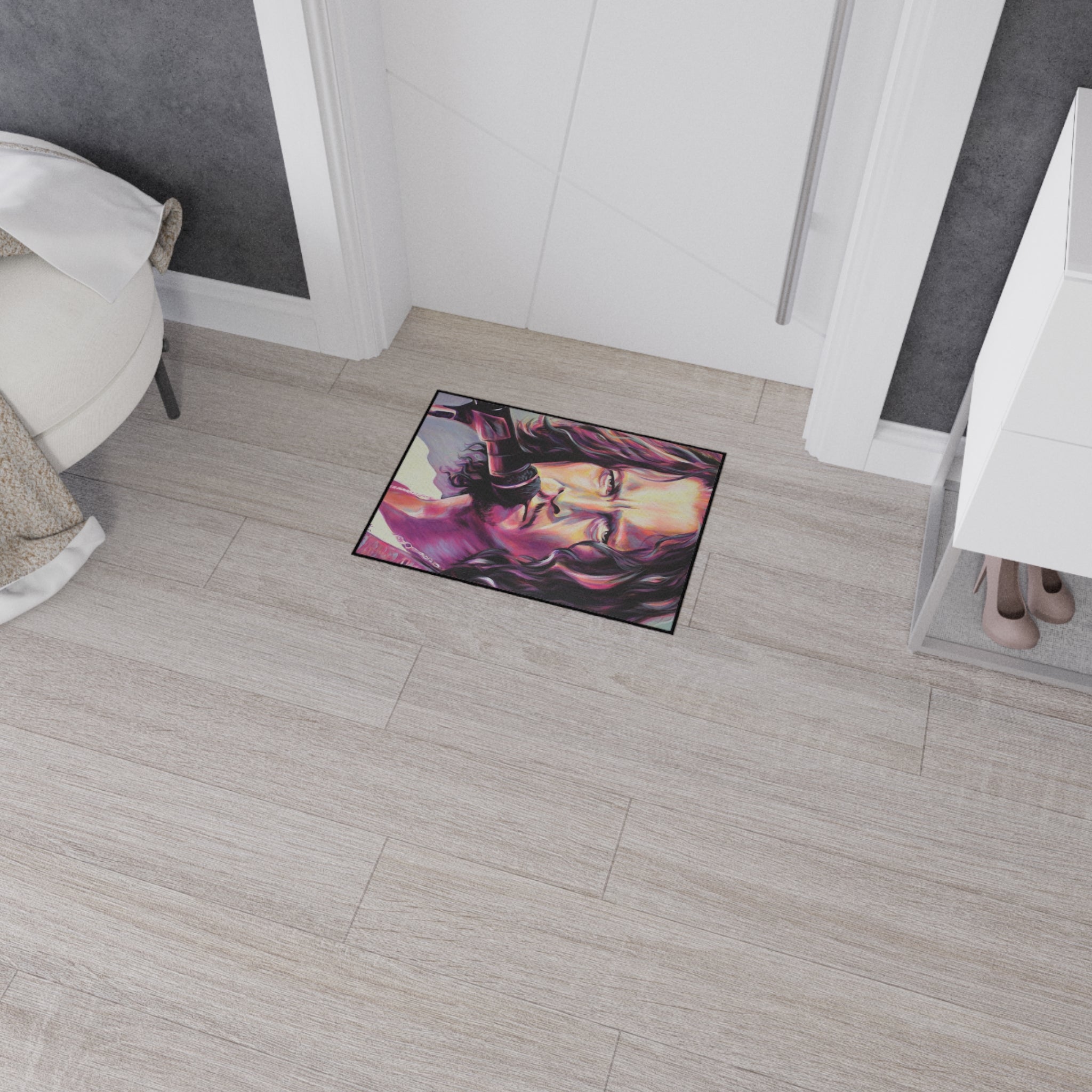 Chris Cornell Heavy Duty Floor Mat by artist Mel Fiorentino