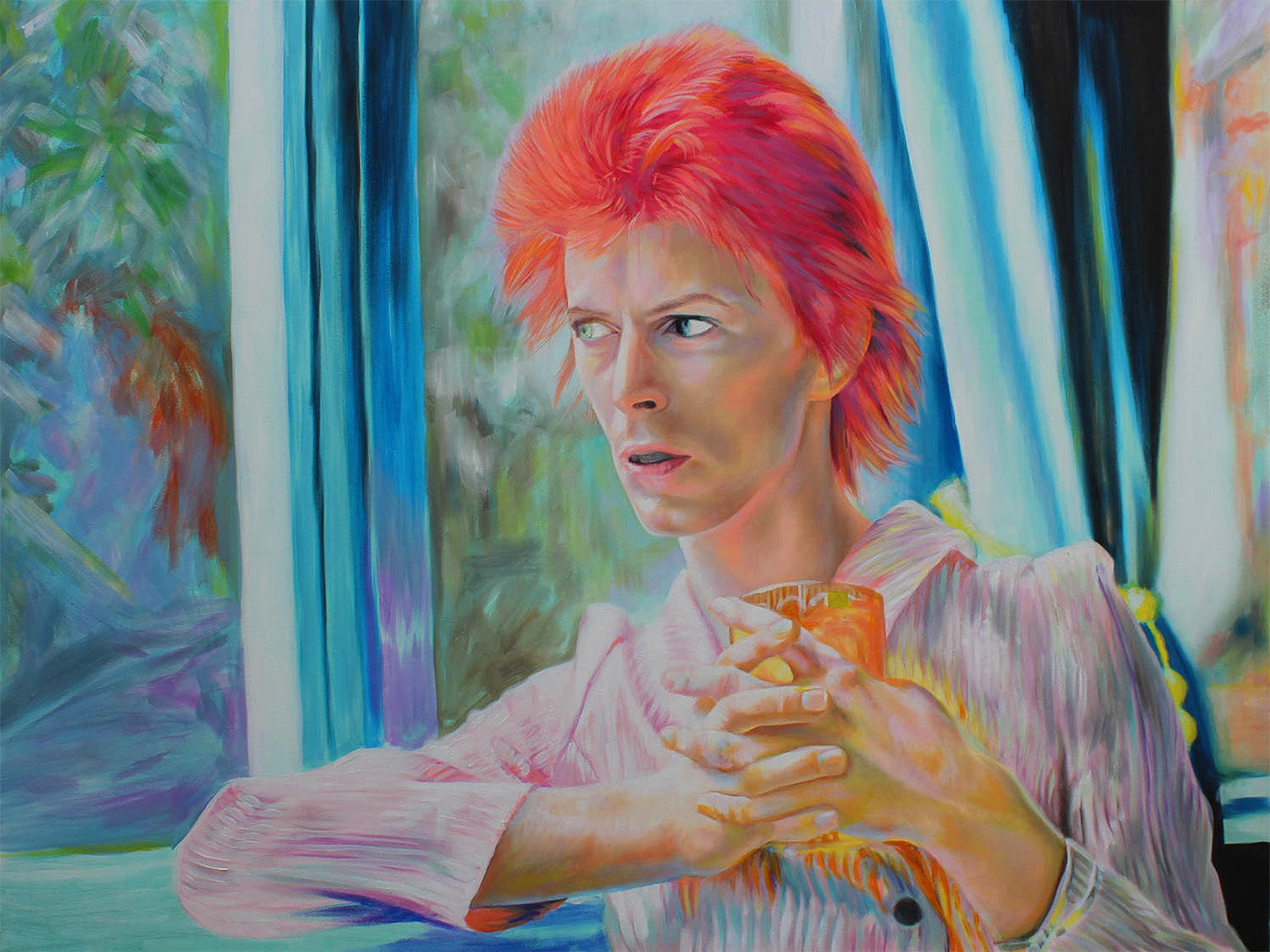 Five Years David Bowie Original Oil Painting