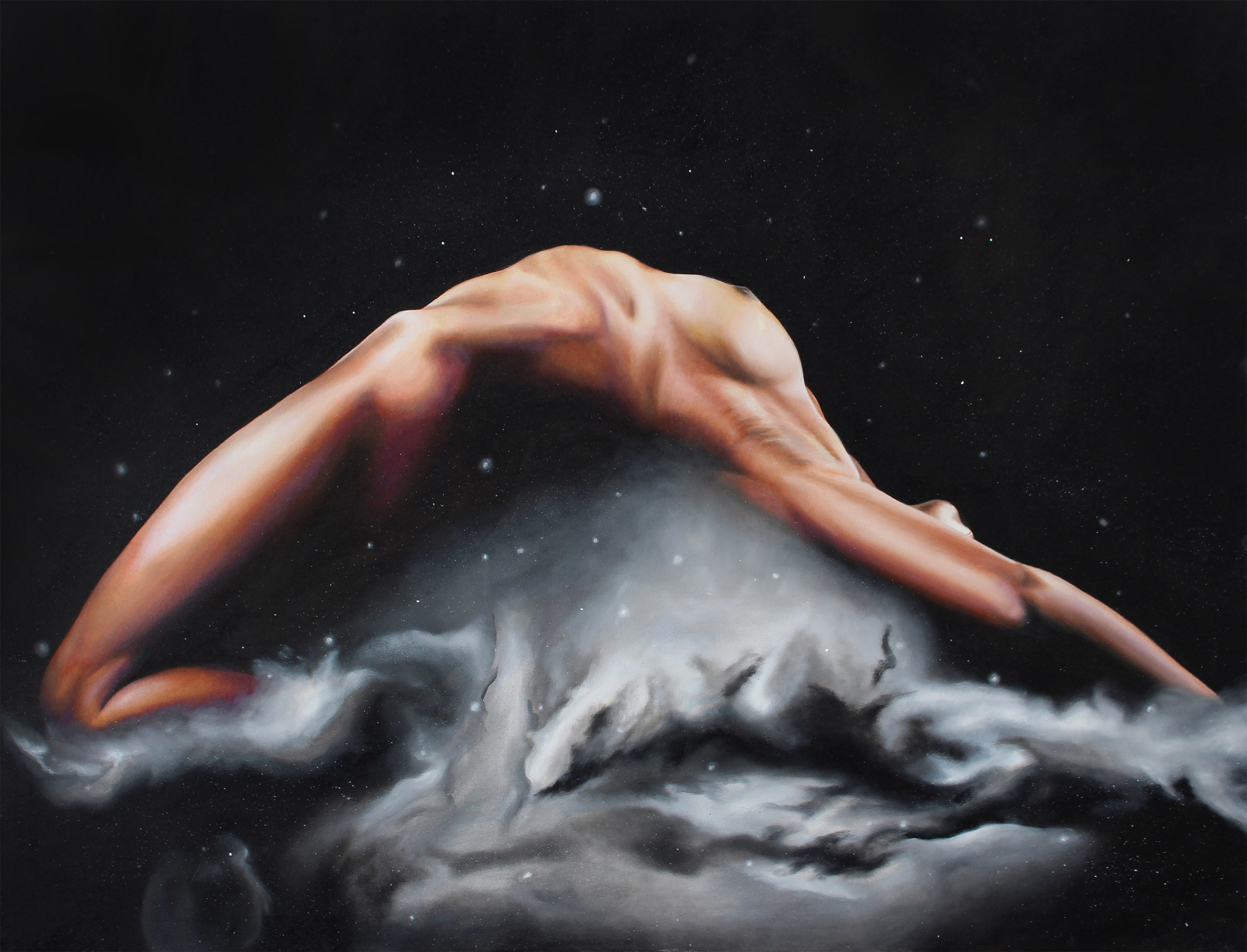 Bending Time & Space Original Oil Painting