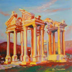 Temple of Aphrodite Original Oil Painting