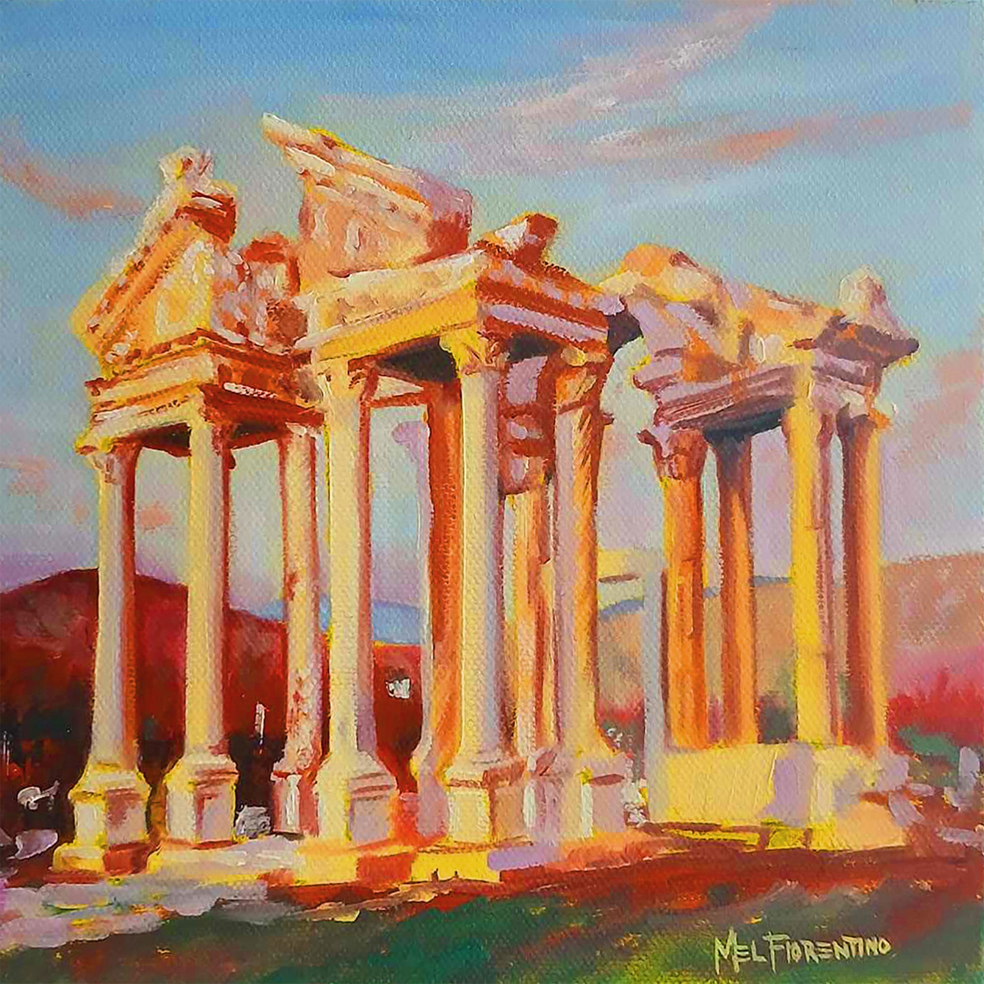 Temple of Aphrodite Original Oil Painting