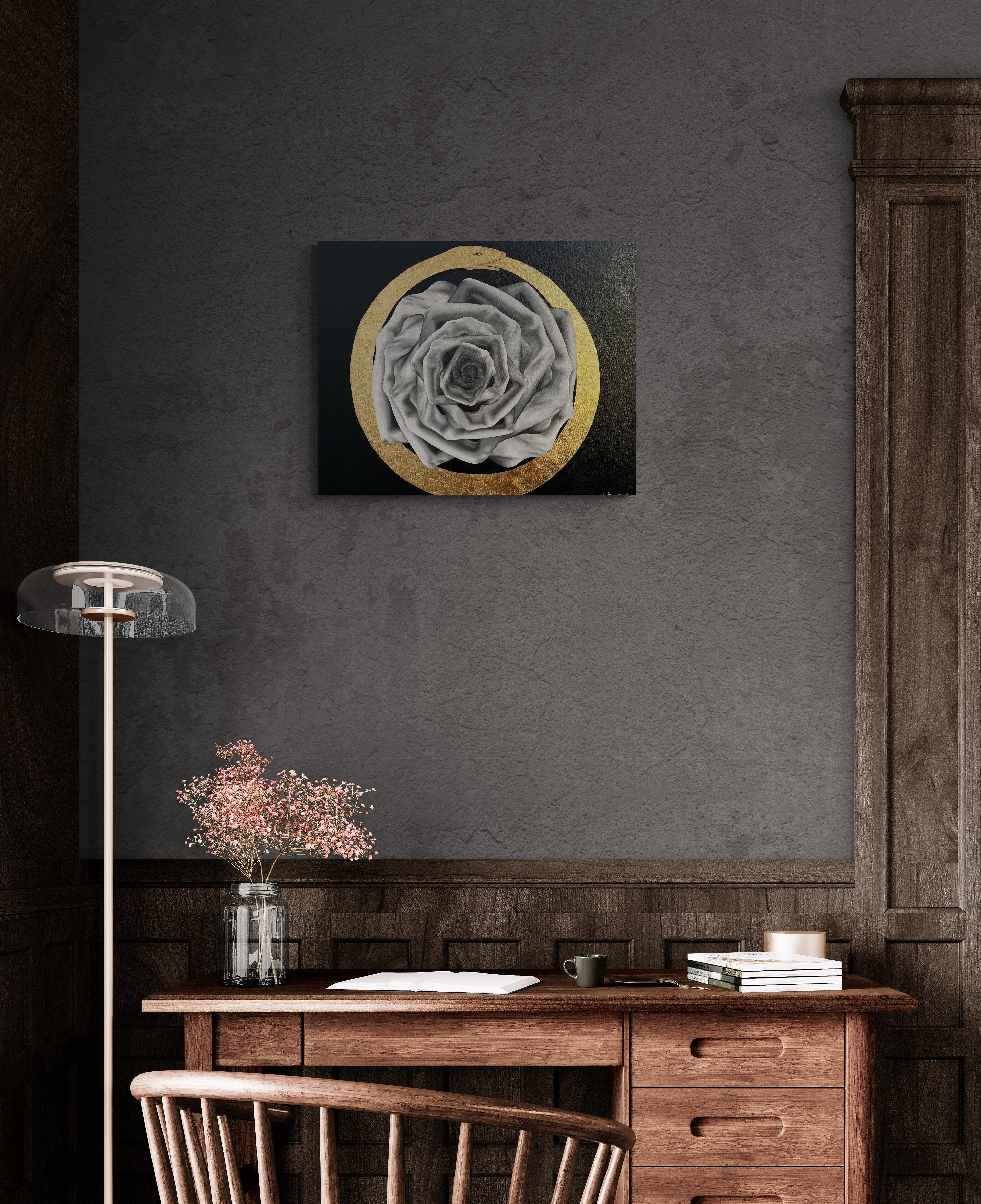 Ouroboros Original oil painting by Mel Fiorentino